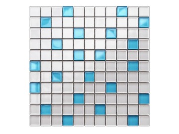 MOZAIKA SZKLANA SIMPLE BLUE BIAŁA NIEBIESKA