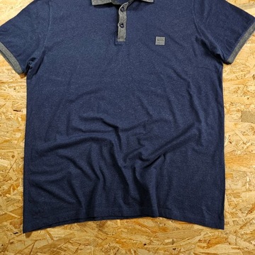 Koszulka Polo T-shirt HUGO BOSS Casual Granatowa Nowy Model Męska 3XL XXXL