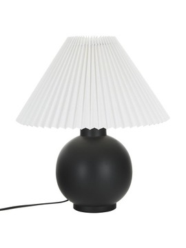 Ceramiczna lampa stołowa z plisowanym kloszem