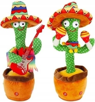 ТАНЦУЮЩИЙ КАКТУС ПОД ГИТАРУ ПЕНИЕ ПОВТОРОВ ИНТЕРАКТИВНОЕ ДЛЯ ДЕТЕЙ