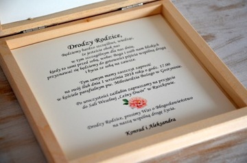 Приглашение на свадьбу для родителей в коробке / 1