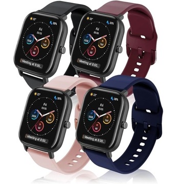 ZESTAW 4X PASEK DO AMAZFIT GTS 2 2e 3 4 MINI BIP U PRO LITE 3 PRO S