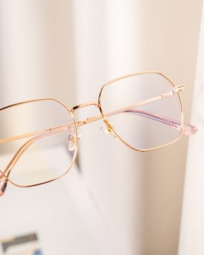 ЖЕНСКИЕ СЕРЕБРЯНЫЕ ОЧКИ, ОЧКИ ИЗ РОЗОВОГО ЗОЛОТА, АНТИБЛЕКСНЫЙ БЛОК СИНЕГО СВЕТА