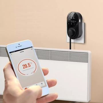 Inteligentny Gniazdko Termostat Czujnik zewnętrzny 16A Biały PS Wifi TUYA