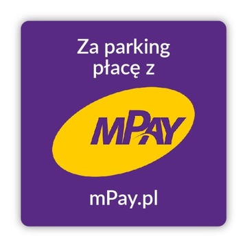 Naklejka parking mPay na szybę 5,5cm dziki trener