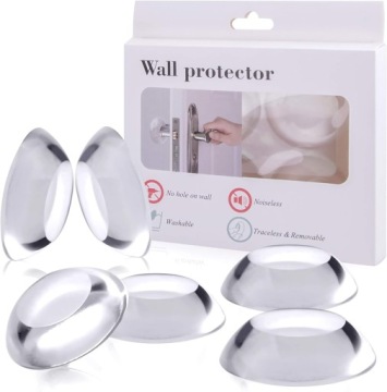 РУЧКА ДВЕРНАЯ БАМПЕР, САМОКЛЕЯЩАЯСЯ, 5см х 12,5мм ДЛЯ СТЕН - 6 шт.