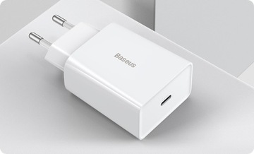 БЫСТРОЕ СЕТЕВОЕ ЗАРЯДНОЕ УСТРОЙСТВО BASEUS USB-C ИСТОЧНИК ПИТАНИЯ 20 Вт PD QC 3.0