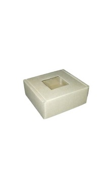MINI Pudełko z OKIENKIEM 70x70x30mm kwadrat BIAŁE