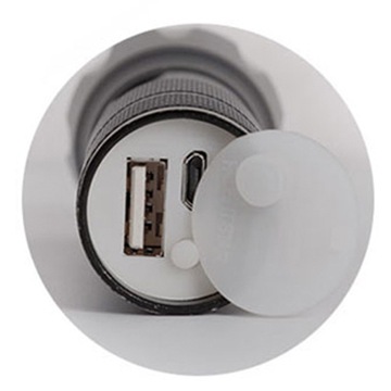 СВЕТОДИОДНЫЙ ТАКТИЧЕСКИЙ ФОНАРЬ С АЛЮМИНИЕВЫМ ЗУМОМ USB Powerbank + КАБЕЛЬ MICRO-USB