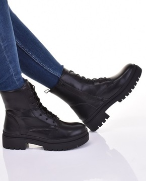 БОТИНКИ ЖЕНСКИЕ КОЖАНЫЕ ТУФЛИ НА ПЛАТФОРМЕ, НА МОЛНИИ, ЧЕРНЫЕ