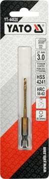 WIERTŁO FREZ DO METALU 3,0MM HSS-TiN HEX