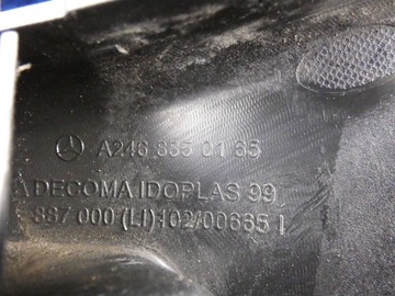 MERCEDES B TŘÍDA W246 VÝZTUHA DRŽÁKY NÁRAZNÍKU LEVÝ ZADNÍ