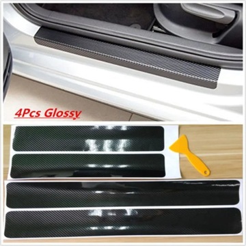 4pcs/5pcs Car Protector Styling Sticker Door Sill Scuff Plate Outlan~61596