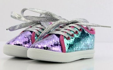 JoJo Trampki Buty dziecięce Cekiny + Kokarda 24