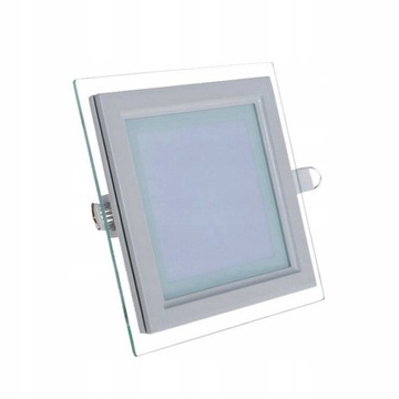 Plafon sufitowy LED kwadrat szkło FIN 18W ciepły