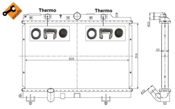 РАДИАТОР ROVER 200 25 2.0SDI NRF