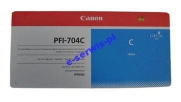 Atrament CANON PFI-704C Cyan iPF8300 3862B005 ORYGINAŁ 700ml