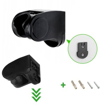 Zestaw prysznicowy czarny EKO słuchawka wąż uchwyt