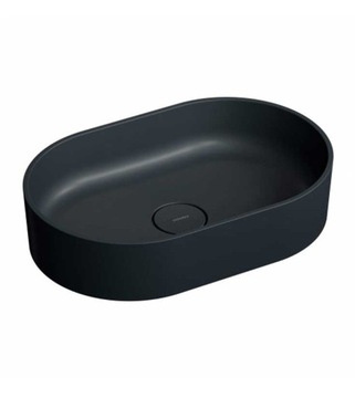 umywalka nablatowa 55 x 36, black lava, OVO M+