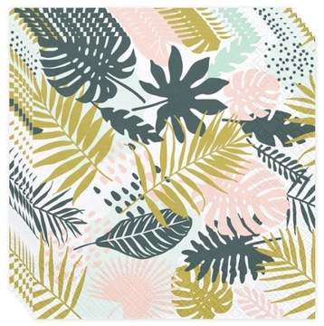 Serwetki Hawajskie Aloha Liście monstera palmy