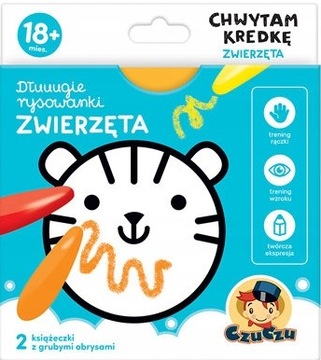 CZUCZU DŁUGIE RYSOWANKI ZWIERZĘTA CHWYTAM KREDKĘ