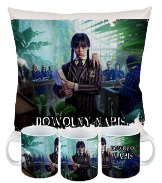 ZESTAW PODUSZKA KUBEK WEDNESDAY ADDAMS prezent