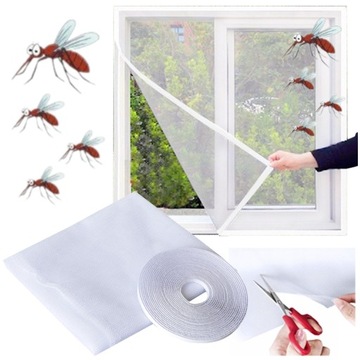 ОКОННАЯ МОСКИТНАЯ СЕТКА НАБОР ИЗ 2 ШТ. + ЗАЛИПКА