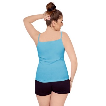 БИРЮЗОВАЯ ФУТБОЛКА ТОП 100% ХЛОПОК ГЛАДКИЙ ЖЕНСКАЯ БЛУЗКА ФУТБОЛКА L