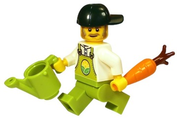 Lego figurka z konewką i marchewką NOWY J331