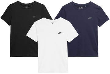 KOSZULKA CHŁOPIĘCA 4F DZIECIĘCA T-SHIRT 3SZT. 158