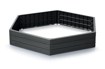 Prosperplast IBWH BASE WOODY Podwyższona grządka 148 cm Kolor: antracyt