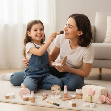 ДЕРЕВЯННЫЙ НАБОР КОСМЕТИКИ ПРЕМИУМ КРАСОТЫ КОСМЕТИЧКА + ГРАТИС