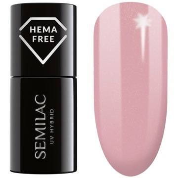 SEMILAC Lakier Hybrydowy 376 Shimer Stone Pink 7ml