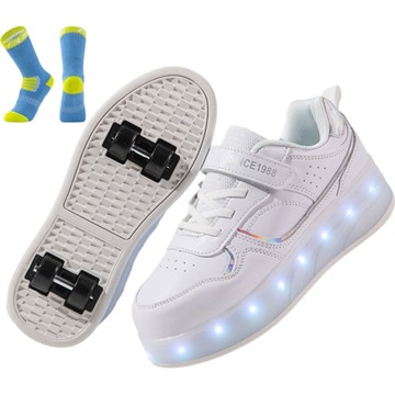 NOWY SWIECACE BUTOROLKI BUTY Z ROLKAMI LED RO