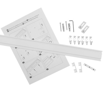 АЛЮМИНИЕВЫЙ ПОТОЛОЧНЫЙ рейлинг SLIM ДВОЙНОЙ АЛЮМИНИЕВЫЙ ПОТОЛОЧНЫЙ рейлинг 250 СМ II НАПРАВЛЯЮЩИЕ