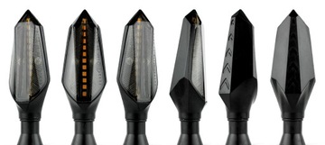 ПОВОРОТНИКИ СВЕТОДИОДНЫЕ ПЛАВАЮЩИЕ С ОДОБРЕНИЕМ ЧЕРНЫЕ NAKED STREET 2шт