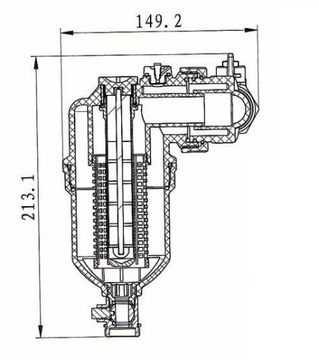 IBO I-003 FILTR MAGNETYCZNY SEPARATOR ZANIECZYSZCZEŃ DO KOTŁÓW C.O 1