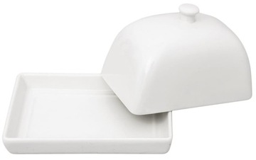 МАСЛЕНКА ФАРФОРОВАЯ КОНТЕЙНЕР ДЛЯ МАСЛА С КРЫШКОЙ 15х10х9см