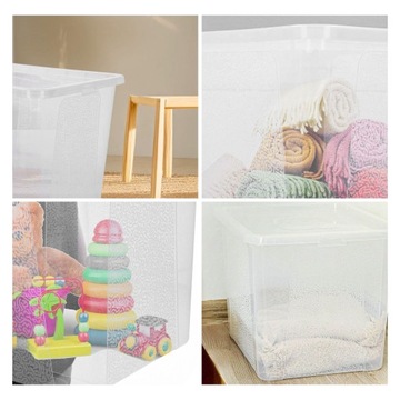 ПЛАСТИКОВЫЙ КОНТЕЙНЕР с крышкой, большой закрытый ящик-органайзер для игрушек, 30 л.