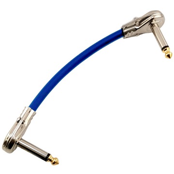 Kabel instrumentalny sygnałowy JACK 6,3mm kątowy 15 cm patch Niebieski Pols