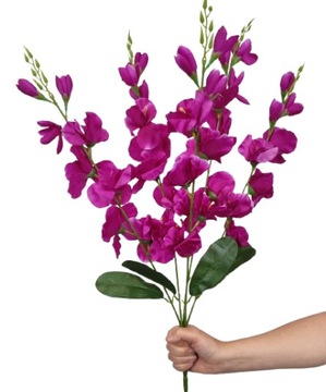 MIECZYKI gladiole ciemny róż 68 cm bukiet 5 gałązek sztuczne mieczyki