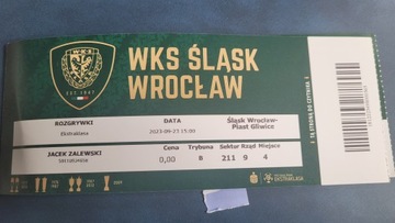 Bilet Śląsk Wrocław - Piast Gliwice