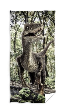 BAWEŁNIANY RĘCZNIK DINOZAUR RAPTOR DŻUNGLA 70x140
