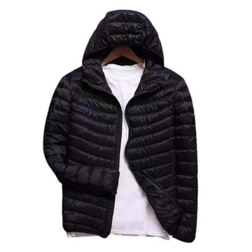 Men Jacket Hood Breathable Cotton Padded Zipper Po