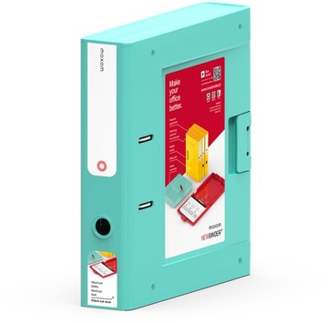 MOXOM - Segregator plastikowy A4 - NewBinder - szeroki 70 mm - turkusowy