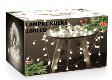 LAMPKI CHOINKOWE KULKI LED - BIAŁE ZMINE 230V