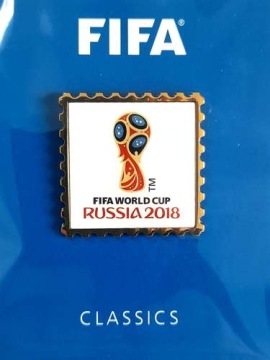 Значок чемпионата мира по футболу FIFA 2018 в России.