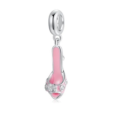Charms RÓŻOWA SZPILKA zawieszka koralik S925