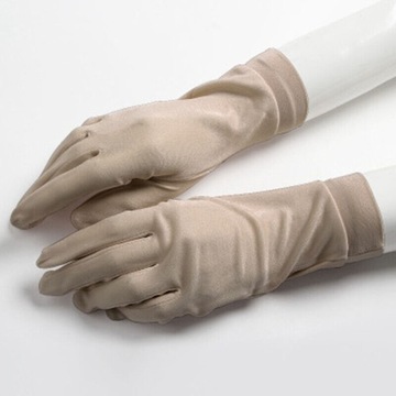 Rękawiczki pięciopalczaste satyna rozmiar uniwersalny - kobieta