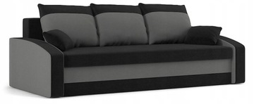 Kanapa HEWLET rozkładana sofa CZARNY i SZARY